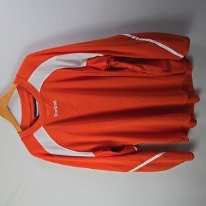 Vintage Reebok Edge Men's Hockey Orange White Practice Jersey Sz XXL, Athletics